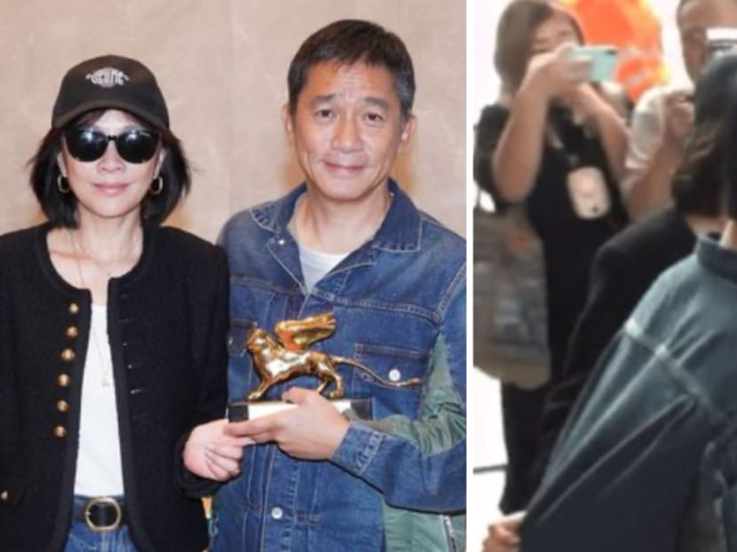 "It's like looking after a child": Carina Lau makes Tony Leung face media by pulling his jacket