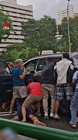 Passers-by free teen trapped under car in Jurong East accident