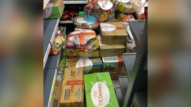 非法从中国进口数类食品 业者被罚款8000元