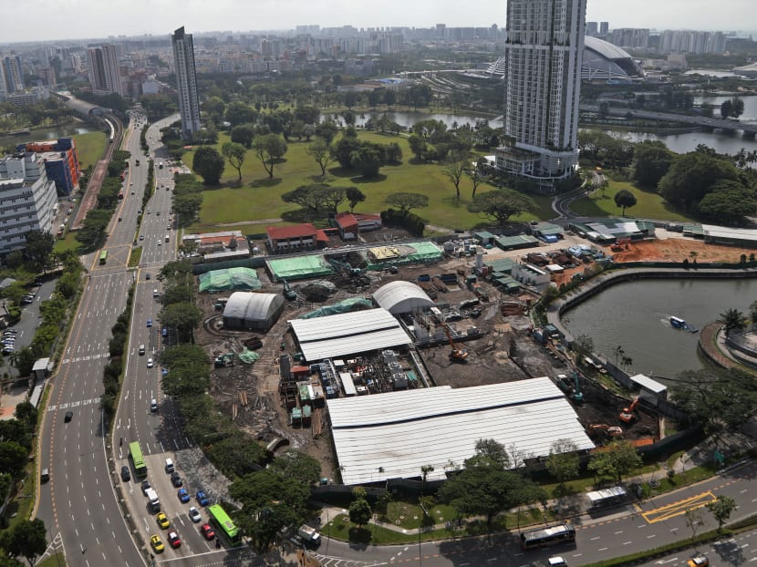 An overview of the old Kallang Gasworks. Residents living near the area have complained of foul smelling air. Black-coloured soil can be seen from excavation works at the site. An overview of the old Kallang Gasworks. Residents living near the area have complained of foul smelling air. Black-coloured soil can be seen from excavation works at the site.