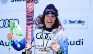 Alpine skiing-Brignone claims World Cup overall title after downhill cancelled