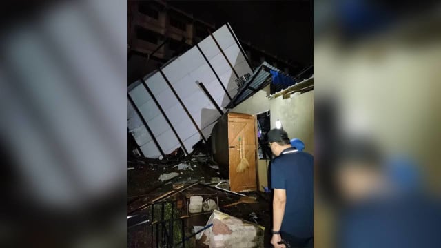 马国狂风吹翻中学屋顶 砸死附近女居民