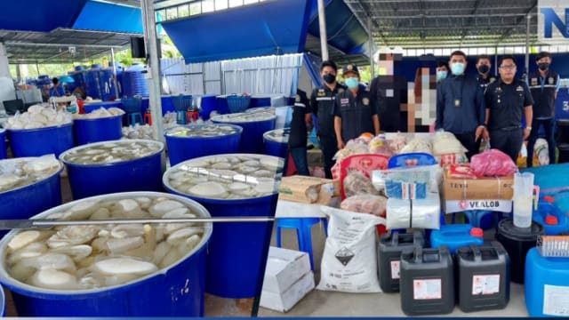泰黑心工厂防腐剂泡肉 卖予餐厅和烤肉店