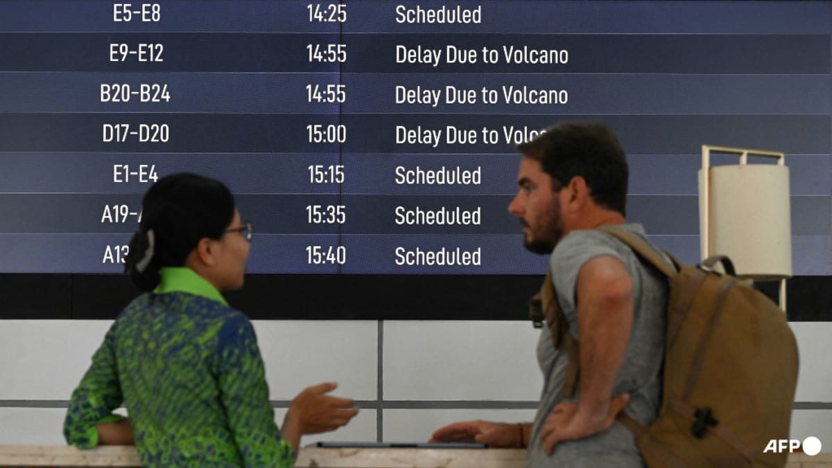 Flights from Bali cancelled after Indonesia volcano eruption