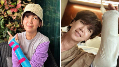 Kym Ng Was On MC The Past 5 Weeks; Broke Her Arm While Playing A Ghost In New Drama