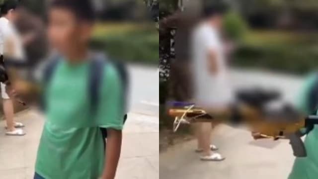 中国男童持弓弩虐猫 母亲竟称：尊重他的爱好