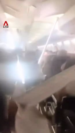 Sepehran Airlines plane's cabin ceiling collapses shortly after take-off
