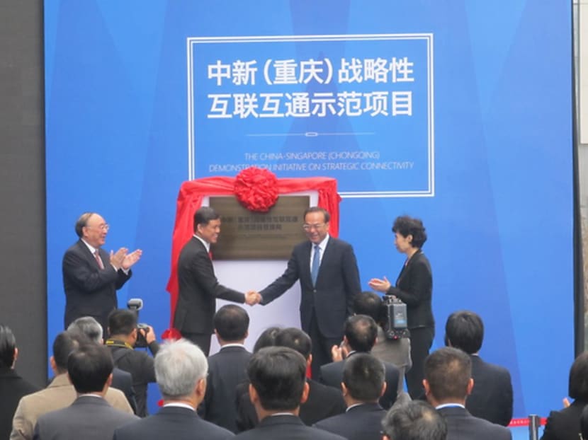 Singapore and China deepened their cooperation on Jan 8, 2016 with the opening of an Administrative Bureau Office in Chongqing and a project signing to flag off their third government-to-government project. Photo: CNA