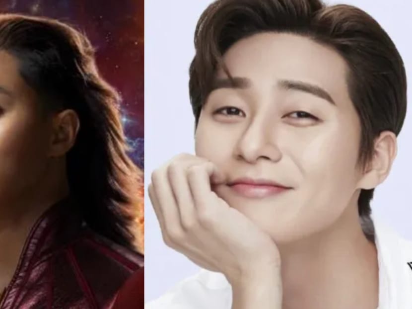 Park Seo Joon’s hairstyle in The Marvels poster reminds us of the '80s curry pok hairdo