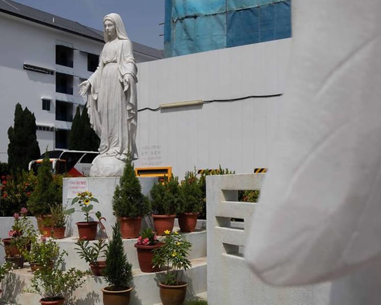 Man given stern warning for trespassing into church and defacing Mother Mary statue