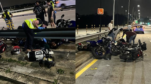 涉及德士和四辆摩托车 义顺车祸致三骑士送院 司机助查