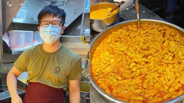 年轻小贩子承父业卖咖喱鸡面　周崇庆发文点赞