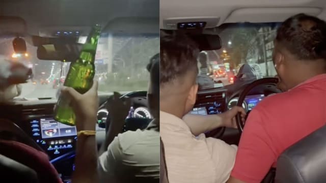 马国男子在芭提雅酒驾  撞摩托车后逃走被当地人拦截