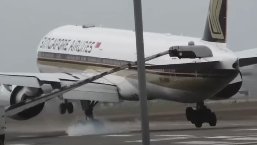 Singapore Airlines plane battered by winds while landing at Heathrow, skids on runway