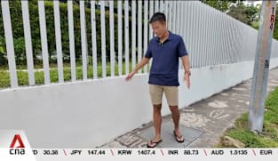 Budding artist uses power washer to create art on pavements in his Marine Parade neighbourhood