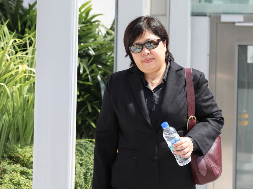 Phoon Chiu Yoke leaving the State Courts on May 24, 2021.