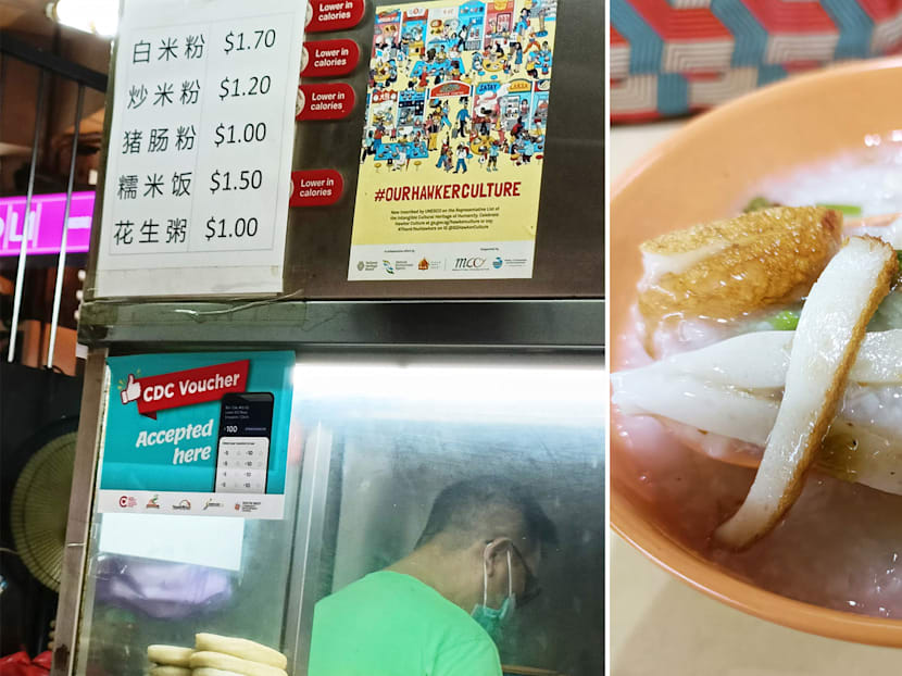 Tekka Hawker Stall Sells $1 Scallop Porridge & Chee Cheong Fun, Fried Beehoon At $1.20