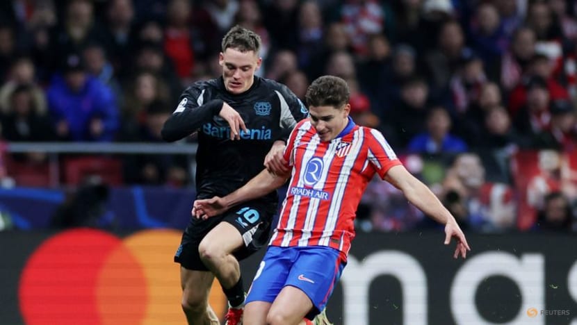 Alvarez scores twice as Atletico fight back to beat Leverkusen 2-1