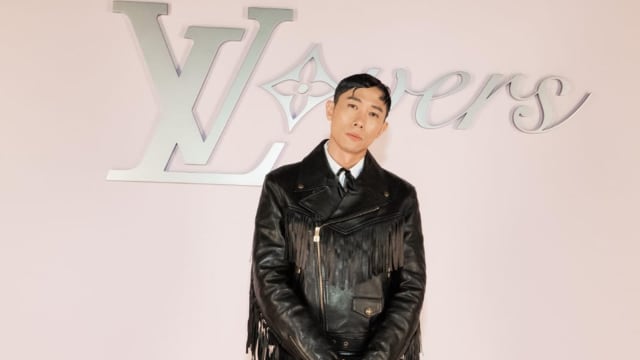 陈泂江第3次出席巴黎LV时装秀，这些男神都是座上嘉宾！