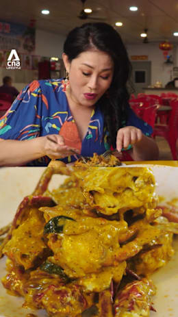 Salted egg and black pepper crab at a Johor seafood restaurant