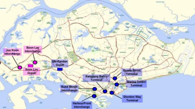 陆交局将红山和裕廊西公共巴士配套 分别颁给新捷运和SMRT