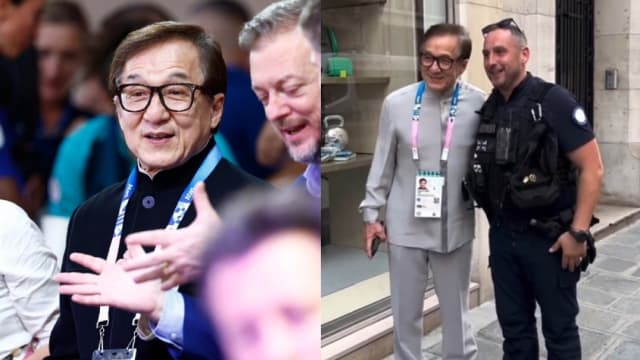 成龙现身巴黎　执勤警察求合影