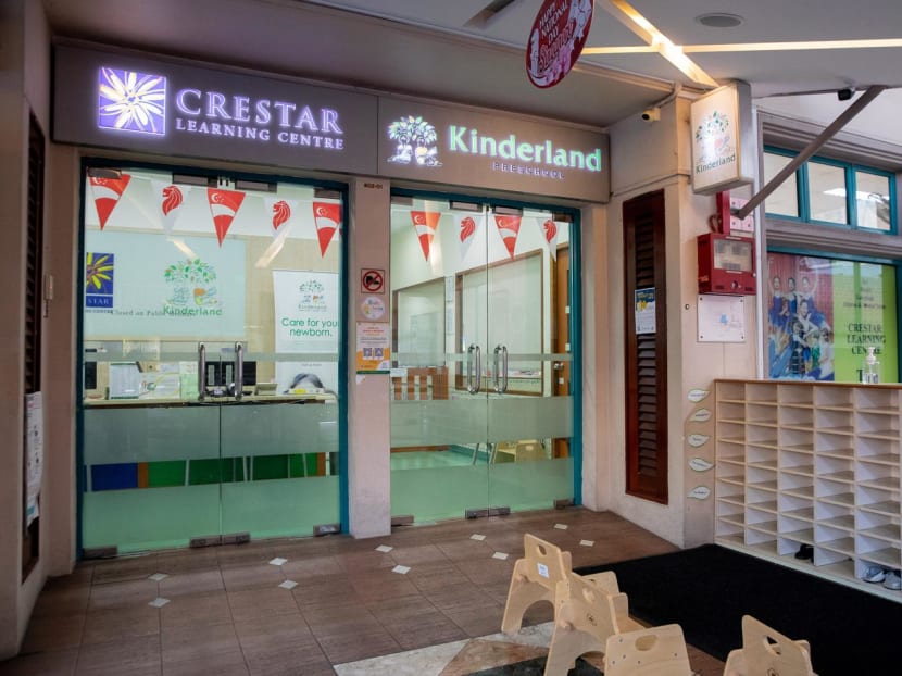 Kinderland Preschool at Woodlands Mart on Aug 29, 2023.