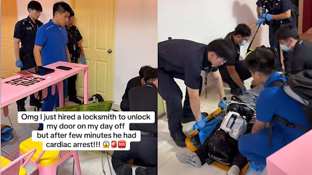 锁匠开锁时心脏骤停 男顾客施心肺复苏术救他一命