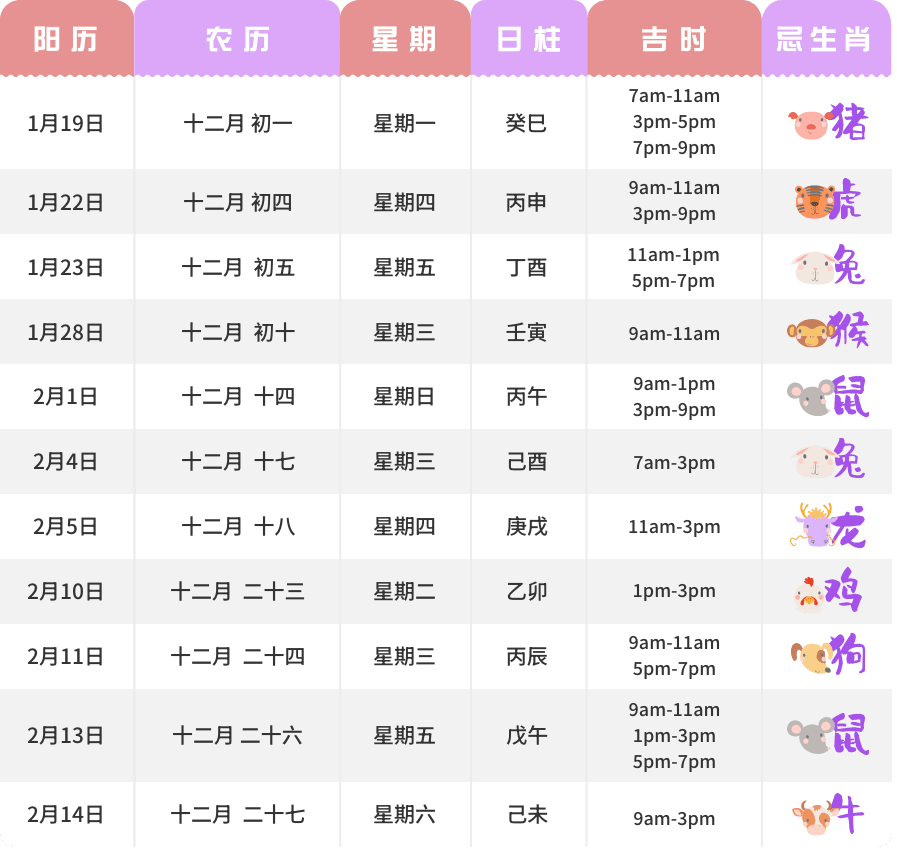 House Cleaning Dates