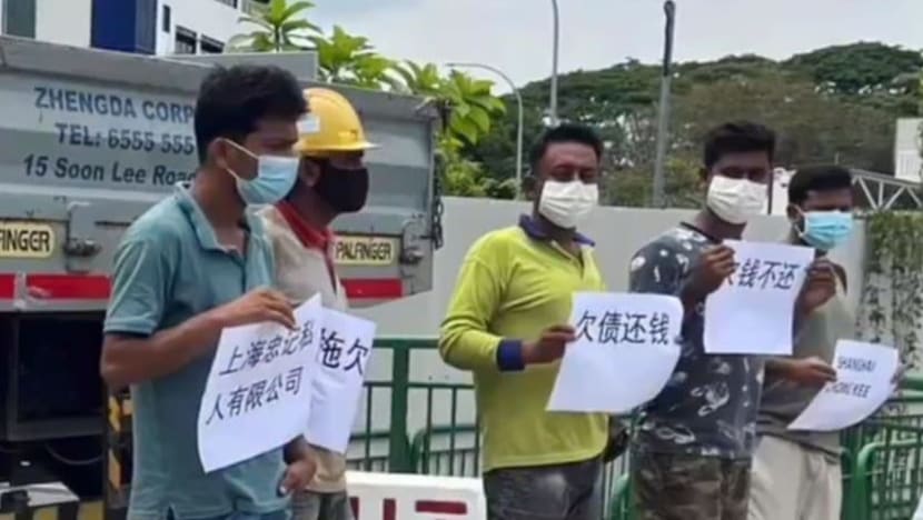 Ang Mo Kio worker protest: MOM probes 2 building firms, helps 5 workers get paid salary owed to them
