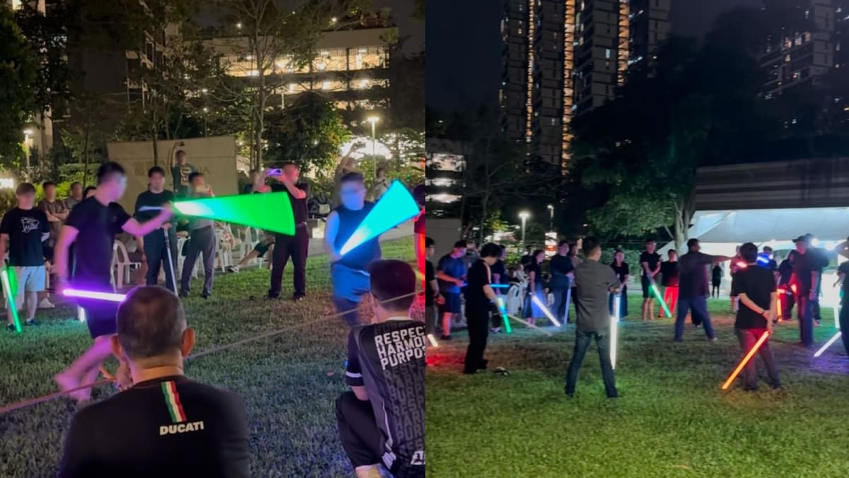 Members of Star Wars-inspired group honour late member with lightsaber duels at wake