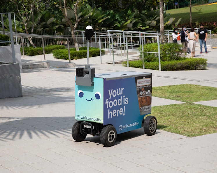 Meet FoodBot, a four-wheeler robot that delivers food from its ‘belly’ to yours