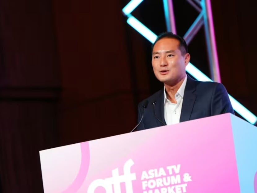 Senior Minister of State for Communications and Information Tan Kiat How speaks during the opening of the Asia TV Forum and Market at the Singapore Media Festival at Marina Bay Sands. Senior Minister of State for Communications and Information Tan Kiat How speaks during the opening of the Asia TV Forum and Market at the Singapore Media Festival at Marina Bay Sands.