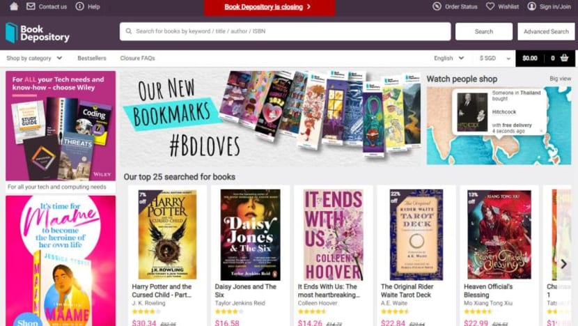 Kedai buku online Book Depository henti operasi pada 26 Apr