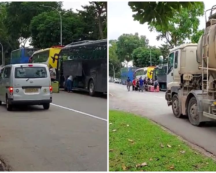 Blocking traffic, littering, public urination: Tuas factories frustrated by tourist 'bus interchange'