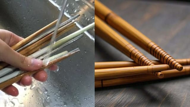 筷子整把搓洗太惊悚　裂开、发霉快丢弃！