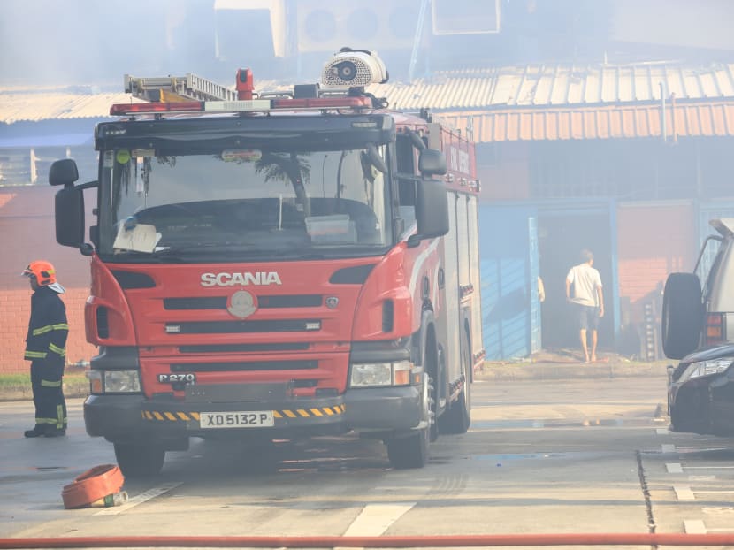 Massive fire put out at Toa Payoh Industrial Park