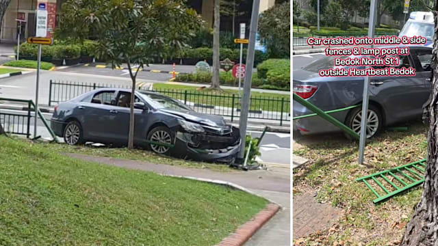 疑失控打滑撞围栏及路灯 81岁司机助查