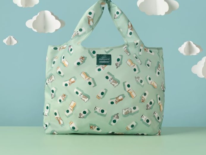 ラスト1点【mofusand starbucks】シンガポール　白　トート Starbucks x Mofusand: This Adorable Singapore-Exclusive