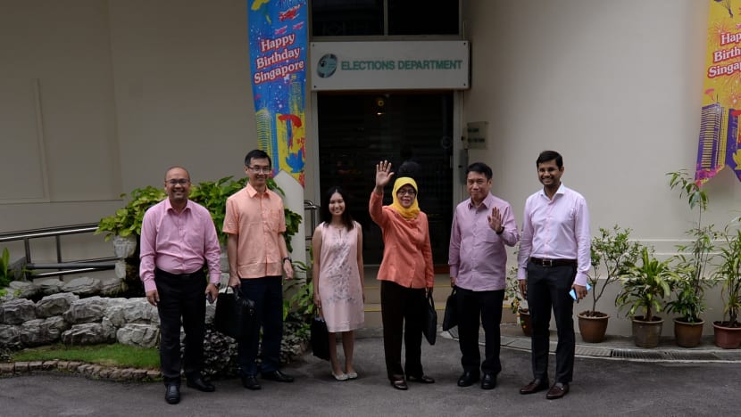 Last presidential hopeful Halimah submits forms for Presidential race