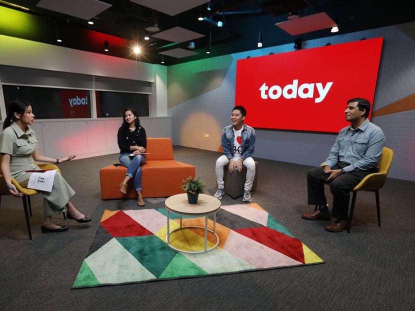 From left: Moderator Elizabeth Neo, TODAY supervising editor Yasmine Yahya, The SG Boys podcast co-host Yeo Sam Jo and researcher Mathew Mathews.