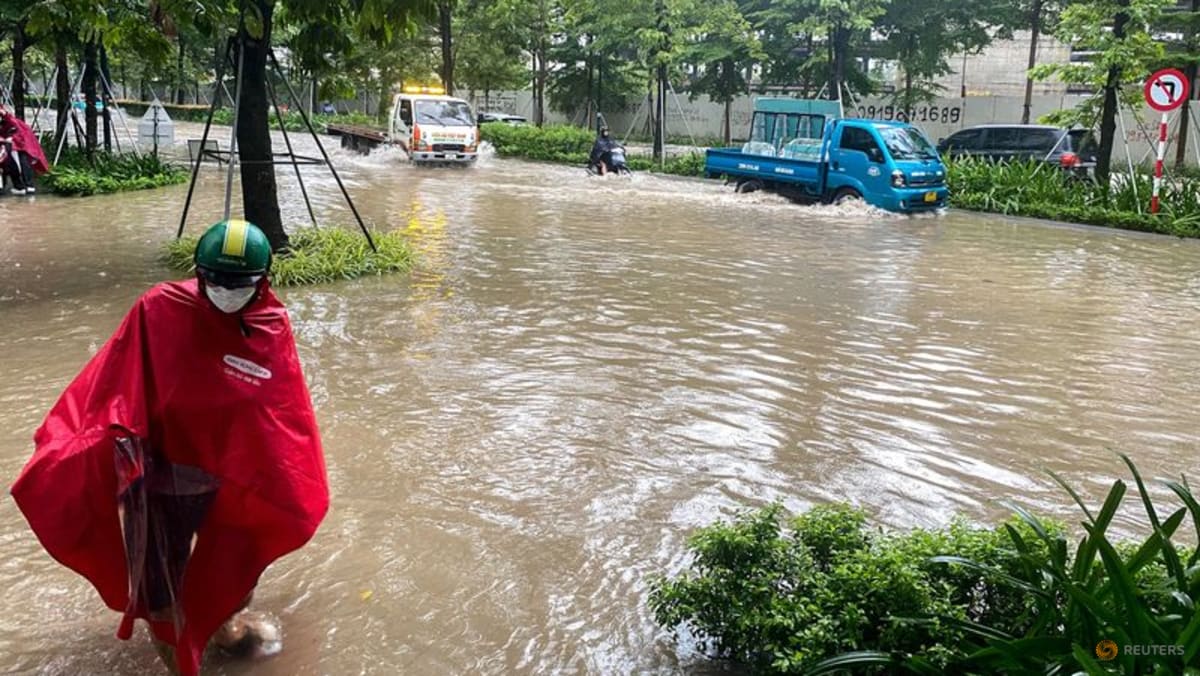 Rains from Typhoon Bualoi flood homes in Hanoi, disrupt transport