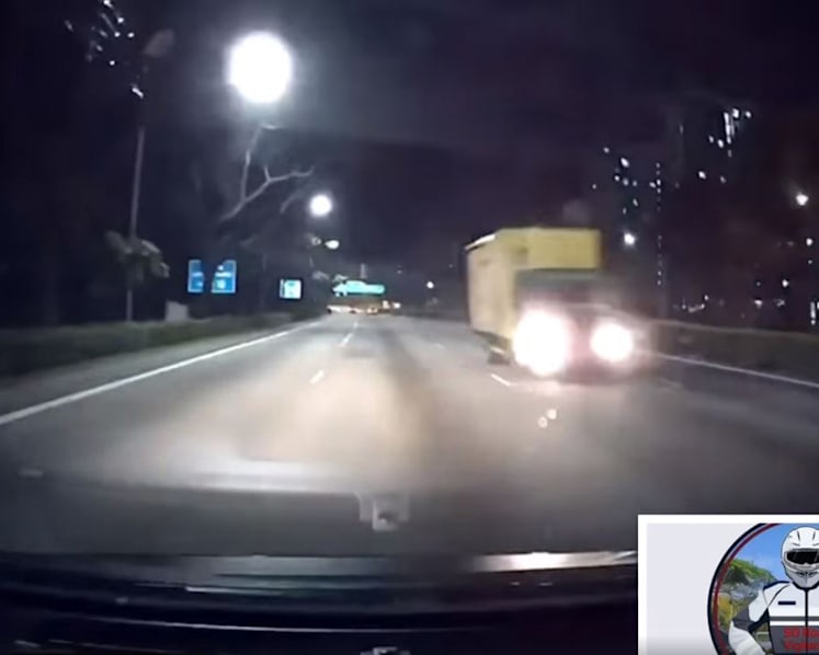 Lorry seen travelling against traffic along TPE; driver arrested