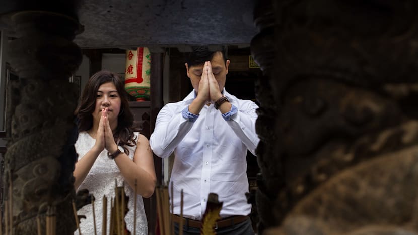 A match made by god at Yueh Hai Ching Temple