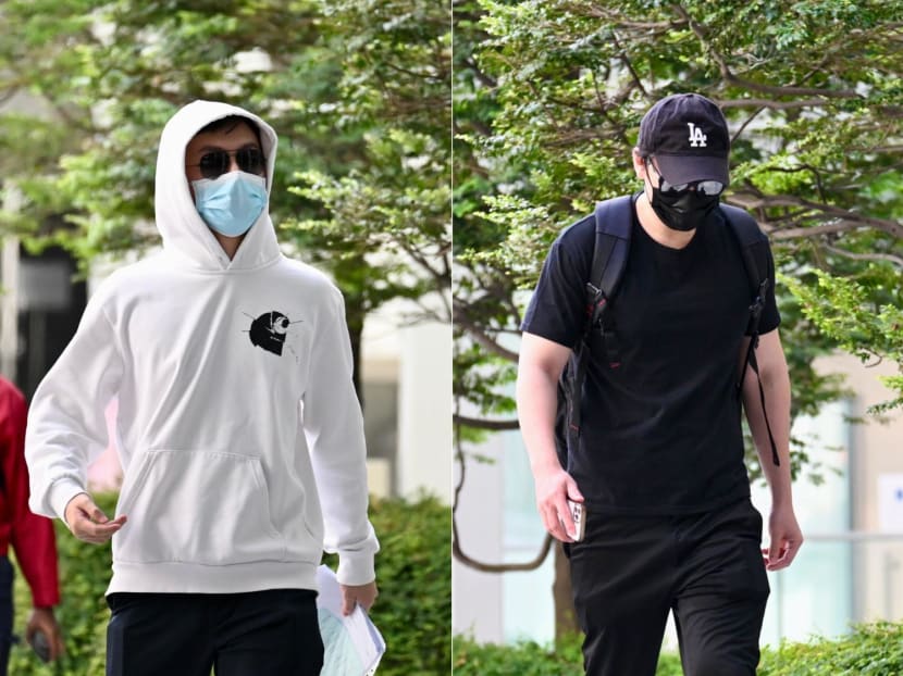 Wang Qiming (left) and Liew Yik Kit at the State Courts on Aug 15, 2024. Wang Qiming (left) and Liew Yik Kit at the State Courts on Aug 15, 2024.