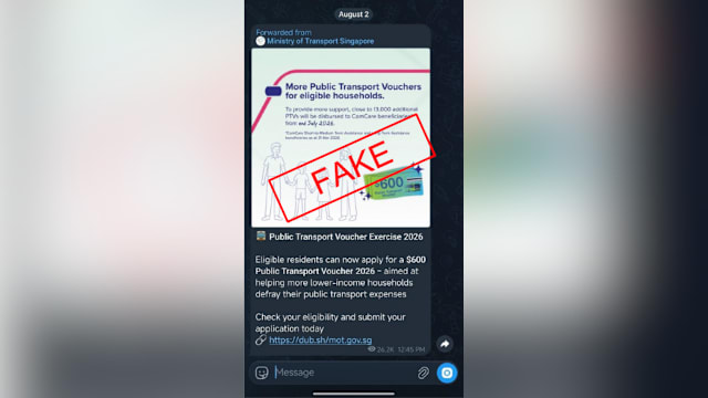 交通补助券诈骗再现 受害者Telegram账号被盗