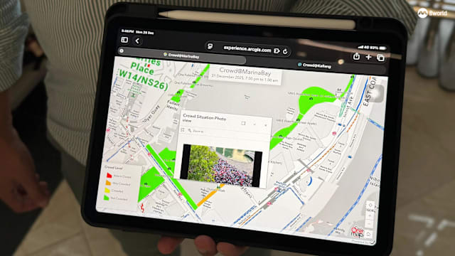 警线上地图定时更新现场照片 助跨年民众评估人流情况