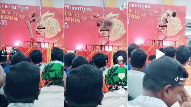 春节活动安排钢管舞表演 客工宿舍引热议