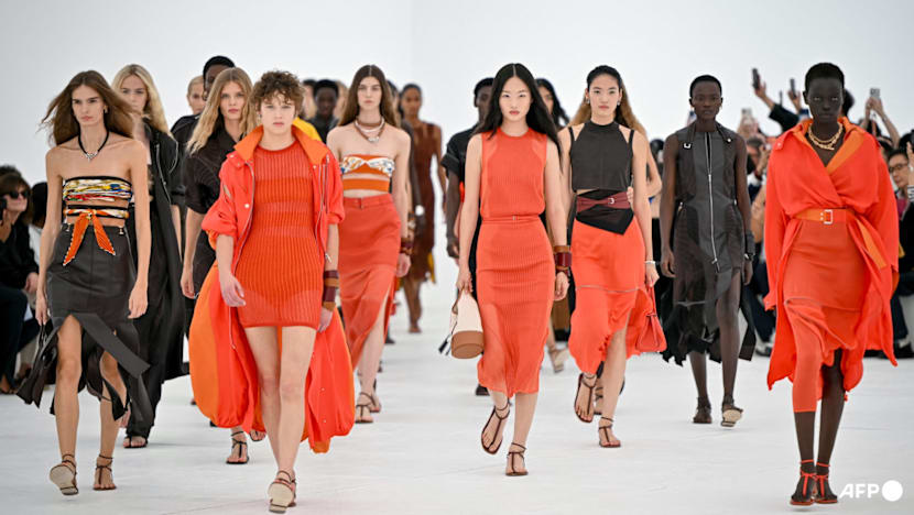 Hermes shows airy knits and slit skirts in spring/summer 2027 collection