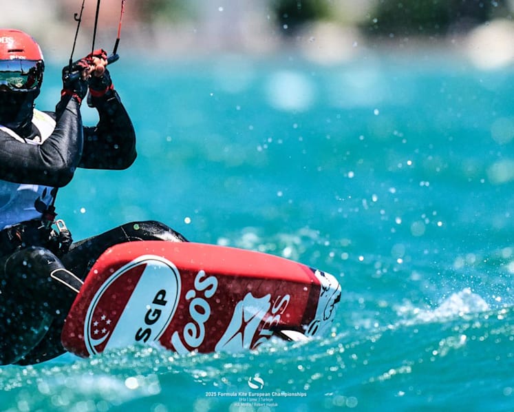 Singapore star kitefoiler Maximilian Maeder retains European Championships open title